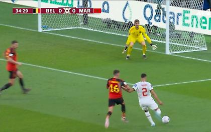 Ο Χακίμι εκτελεί άσχημα από πλεονεκτική θέση, μένει το 0-0 στο Βέλγιο-Μαρόκο