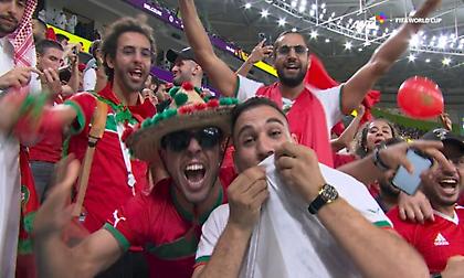 Οι έξαλλοι πανηγυρισμοί των Μαροκινών για την νίκη απέναντι στο Βέλγιο