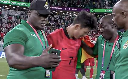 Μέλος του τιμ της Γκάνας έβγαλε σέλφι με τον Σον ενώ αυτός έκλαιγε (pic)