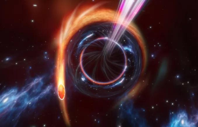 Μαύρη τρύπα που καταπίνει άστρο
