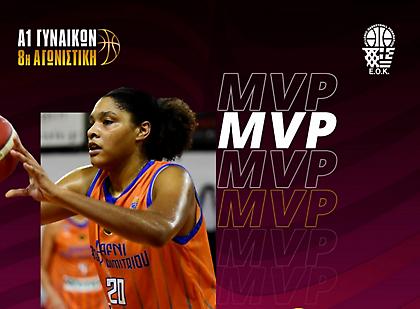 Α1 Γυναικών: Η Μόρις MVP της 8ης Αγωνιστικής