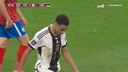 Εμβόλισε την άμυνα της Κόστα Ρίκα αλλά σούταρε εντελώς άστοχα ο Μουσιάλα