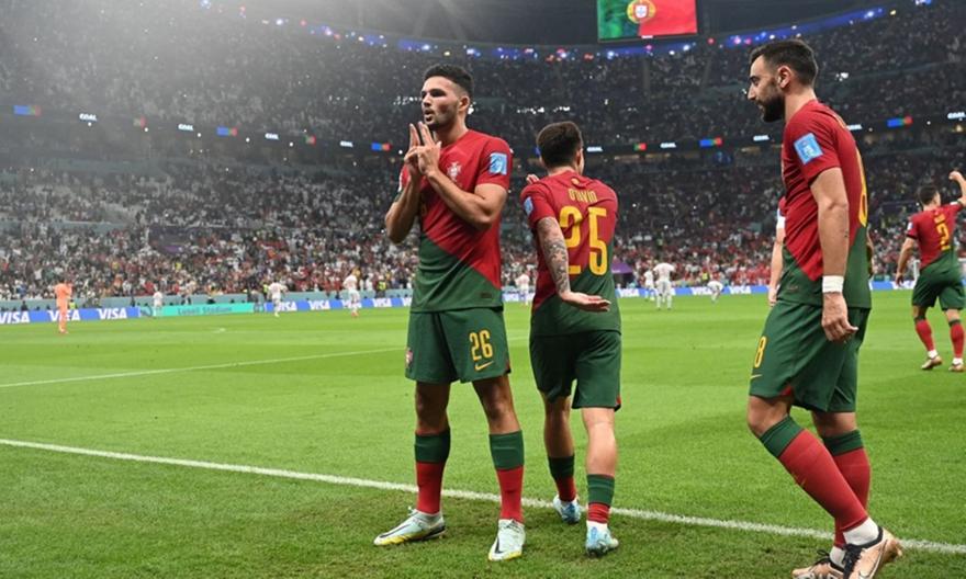Πορτογαλία-Ελβετία 3-0: Δεύτερο γκολ από τον Γκονσάλο Ράμος