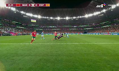 Και όμως, η Ισπανία δεν κατάφερε να σκοράρει σε αυτήν τη φάση!