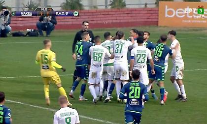 Σύρραξη στο φινάλε του Μακεδονικός-Παναθηναϊκός Β', κόκκινες σε Τσιφτσί και Αγκοστίνιο!