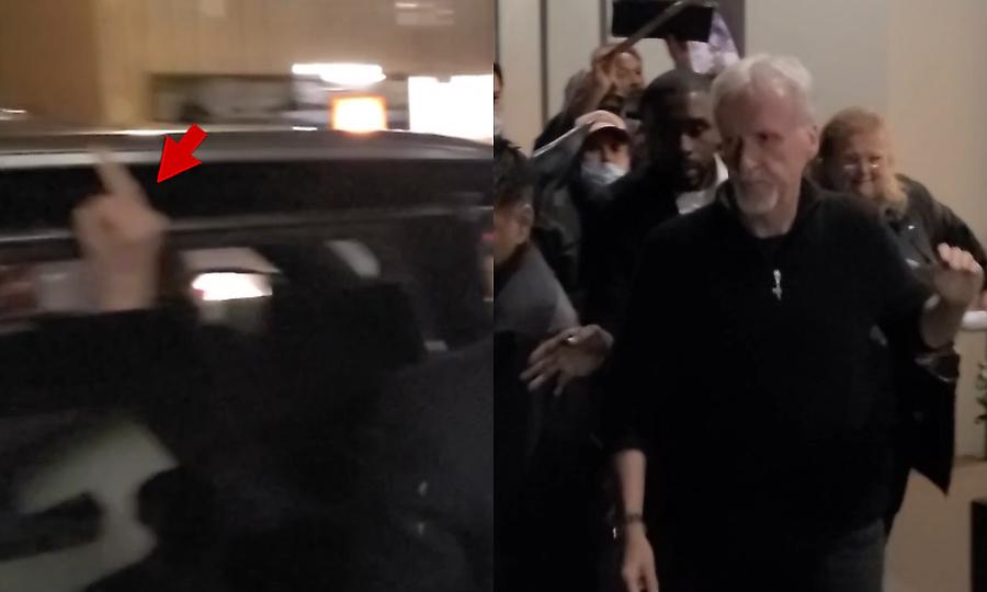 Ο Τζέιμς Κάμερον άκουσε γιούχα και απάντησε υψώνοντας το μεσαίο δάχτυλο σε πλήθος κόσμου!