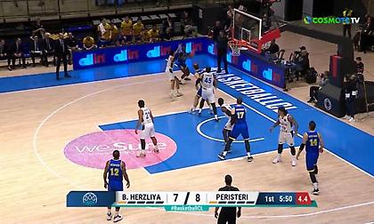 Τα highlights από την νίκη-πρόκριση του Περιστερίου bwin επί της Μπνέι Χερζίλια