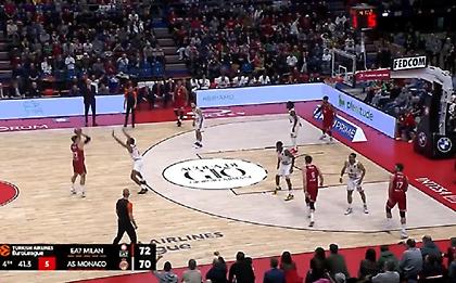 Το απίθανο τρίποντο του Μπάρον από τα 8 μέτρα που «σκότωσε» τη Μονακό