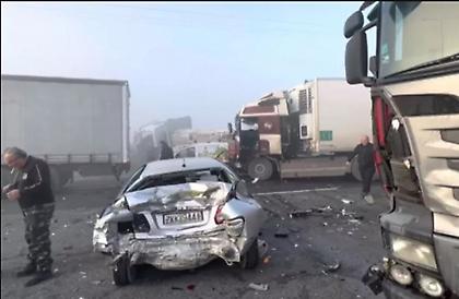 Χάος στην Εθνική: Μποτιλιάρισμα λόγω καραμπόλας στην ΕΟ Αθηνών - Λαμίας