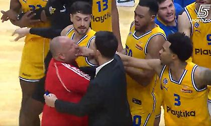 Ο Τζέιλεν Άνταμς της Μακάμπι απώθησε τον πρόεδρο της Χάποελ Χάιφα