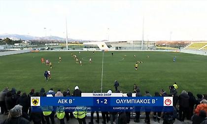 Τα highlights της νίκης-ανατροπής του Ολυμπιακού Β επί της ΑΕΚ Β