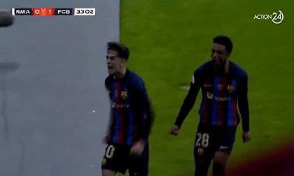 Ασίστ Λεβαντόφσκι, γκολ ο Γκάβι για το 1-0 της Μπαρτσελόνα στο clasico!