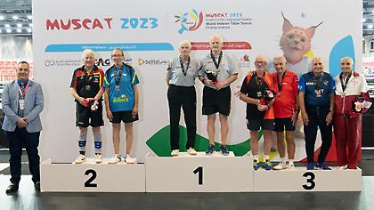 Το ασημένιο μετάλλιο ο Πλακαντωνάκης στο διπλό της κατηγορίας 80-84 ετών στο Παγκόσμιο πρωτάθλημα