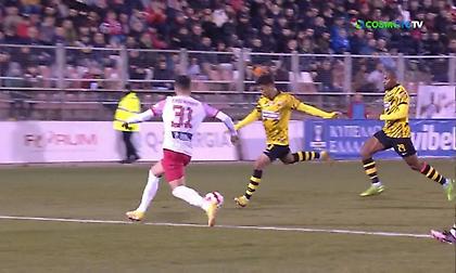 Με όμορφο σουτ του Μαχαίρα το τρίτο γκολ της ΑΕΚ στις Σέρρες!