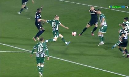 Πρώτη ευκαιρία για τον Παναθηναϊκό με το σουτ του Τσόκαϊ