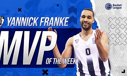 Πολυτιμότερος της 14ης αγωνιστικής της Basket League ο Φράνκε
