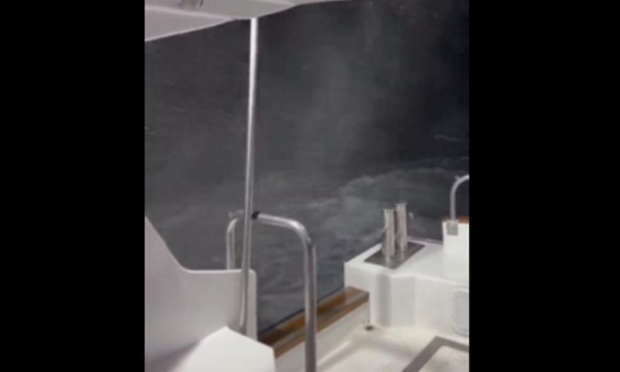 ΑΟ Μυκόνου: Βίντεο-έπος με τρικυμία μέσα σε σκάφος