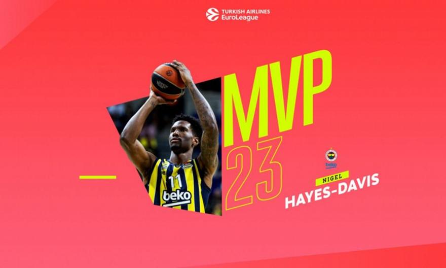 Ευρωλίγκα: MVP της 23ης αγωνιστικής ο Νάιτζελ Χέιζ