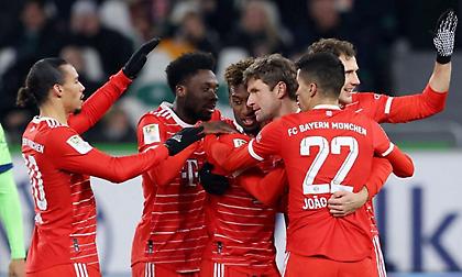 Ξέσπασε στη Βόλφσμπουργκ και επέστρεψε στην κορυφή η Μπάγερν