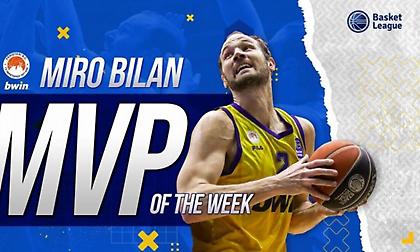 Πολυτιμότερος της 15ης αγωνιστικής της Stoiximan Basket League ο Μπίλαν