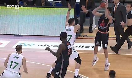 Τρομερό buzzer beater του Γκίκα με ταμπλό κόντρα στον Παναθηναϊκό