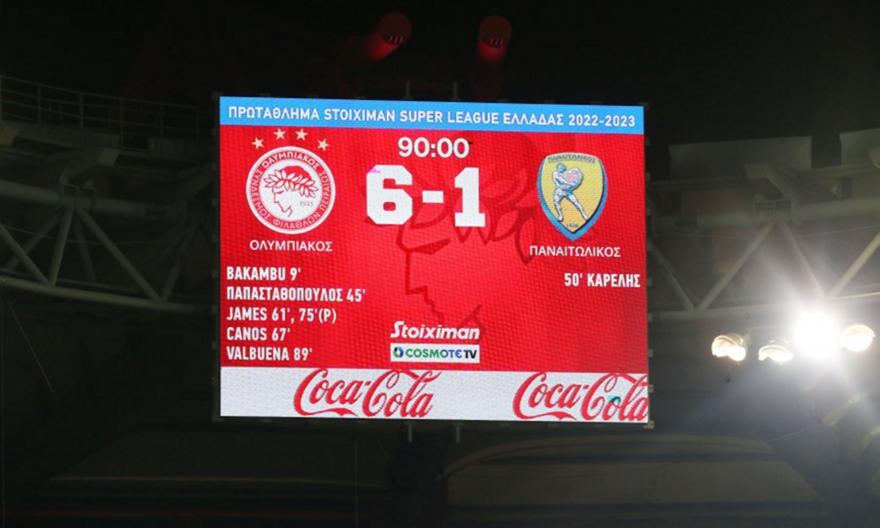 Παναιτωλικός: Η βαρύτερη ήττα στη Σούπερ Λίγκα το 6-1