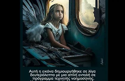 Το νέο σκίτσο του Αρκά για την τραγωδία στα Τέμπη: Το κορίτσι-άγγελος στο διαλυμένο τρένο