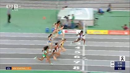 H κούρσα της Εμμανουηλίδου στον ημιτελικό των 60 μέτρων