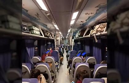 Φωτογραφία ντοκουμέντο από το βαγόνι 3, λίγο πριν από τη σύγκρουση των τρένων στα Τέμπη