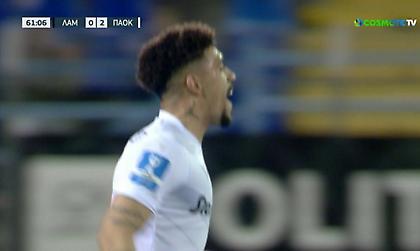 Με υπέροχη «λόμπα» του Αουγκούστο το 3-0 του ΠΑΟΚ στη Λαμία