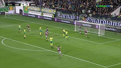 Η ΑΕΚ Λάρνακας είχε τις ευκαιρίες αλλά ο Αντόνιο την πλήγωσε με κεφαλιά!