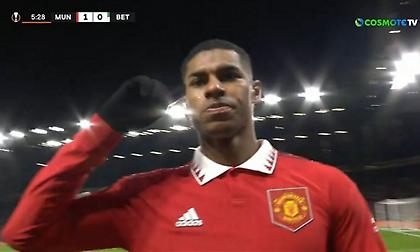 Τίναξε τα δίχτυα του Μπράβο και άνοιξε το σκορ για τη Γιουνάιτεντ ο Ράσφορντ!