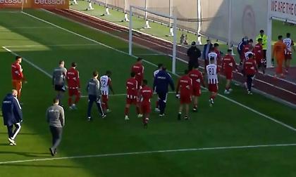 Αφαίρεση βαθμών και πρόστιμο στον Ολυμπιακό Β' για την αποχώρησή του από το ματς με την Κηφισιά