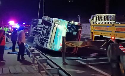 Ανατράπηκε το πούλμαν της Αλάνια Κεστέλσπορ, σε σοβαρή κατάσταση δυο παίκτες