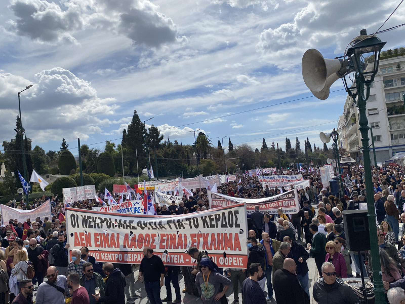 Τέμπη: Σε εξέλιξη το συλλαλητήριο για στο κέντρο της Αθήνας