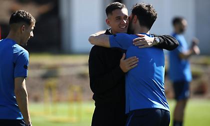 Ο Αλεξανδρόπουλος επισκέφθηκε την Εθνική στην προπόνηση