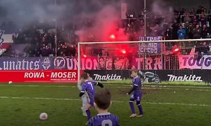 Με 1.300 οπαδούς, συνθήματα και καπνογόνα φιλικό της Κ-7 της Ζάλτσμπουργκ