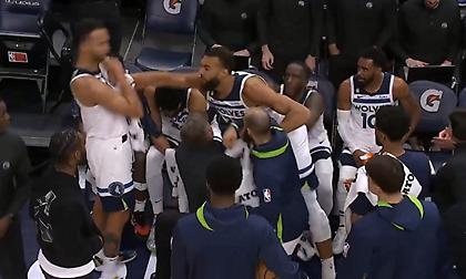 Χαμός σε τάιμ άουτ των Τίμπεργουλβς: Ο Γκομπέρ έριξε μπουνιά στο Άντερσον!