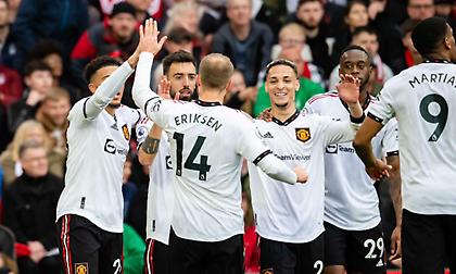 Άλμα τετράδας για Μάντσεστερ Γιουνάιτεντ, συνεχίζει να «βυθίζεται» η Νότιγχαμ