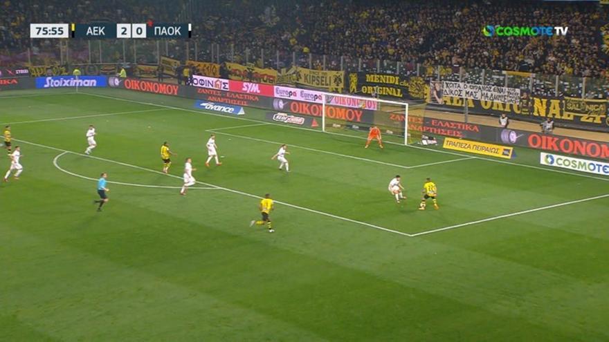 Νέο λάθος στην άμυνα του ΠΑΟΚ, πλασεδάρα του Λιβάι και 3-0 η ΑΕΚ