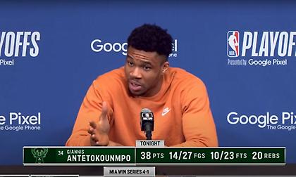 Τα πήρε με ρεπόρτερ ο Αντετοκούνμπο: «Δηλαδή ο Τζόρνταν στα χρόνια που δεν πήρε πρωτάθλημα απέτυχε;»