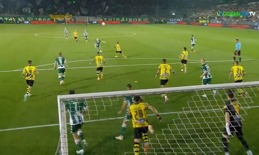 Απείλησε την εστία του Αθανασιάδη με μακρινό σουτ του Τσόκαϊ ο Παναθηναϊκός