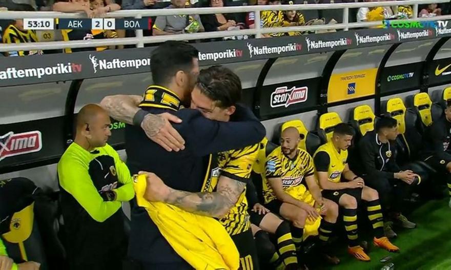 Το standing ovation για τον Τσούμπερ στην «OPAP Arena» και η αγκαλιά του Ελβετού με τον Κονέ