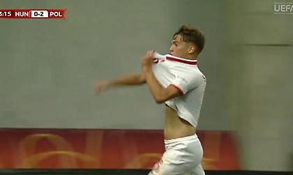 Ωραίο γκολ του Μαξιμίλιαν Σνάουτσνερ του ΠΑΟΚ με την Κ-17 της Πολωνίας