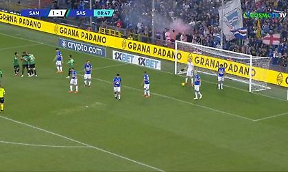 Άνοιξε το σκορ στο 8' η Σαμπντόρια, το γύρισε σε τρία λεπτά η Σασουόλο!