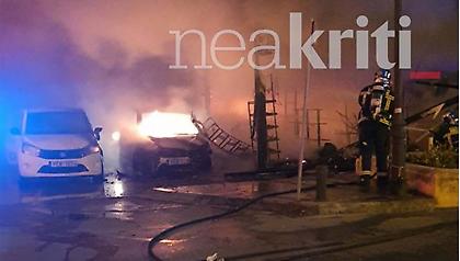 Ρέθυμνο: Φωτιά σε επιχείρηση σούπερ μάρκετ - Καταστράφηκε ολοσχερώς