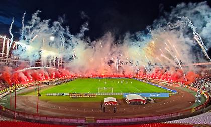 «Ερυθρόλευκη» τρέλα στη φιέστα του Ερυθρού Αστέρα για την κατάκτηση του τίτλου στη Σερβία!