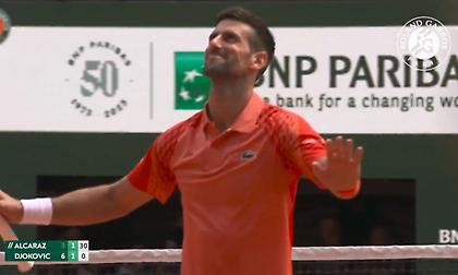 Απίστευτος πόντος του Αλκαράθ, υποκλίθηκε στον Ισπανό ο Νόβακ Τζόκοβιτς!