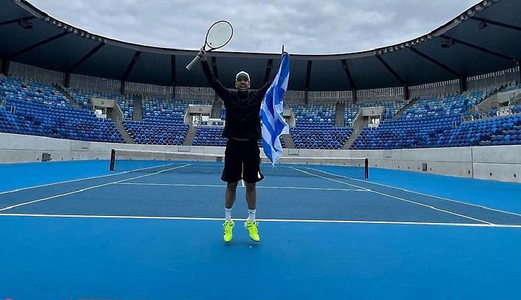 Τένις σε γήπεδο του Australian Open έπαιξε ο Κωνσταντίνος Αργυρός