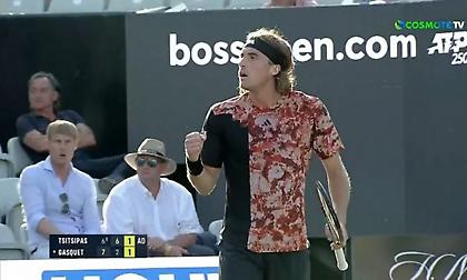 Ο εκπληκτικός πόντος του Τσιτσιπά κόντρα στον Γκασκέ - Απόρησε και ο ίδιος!